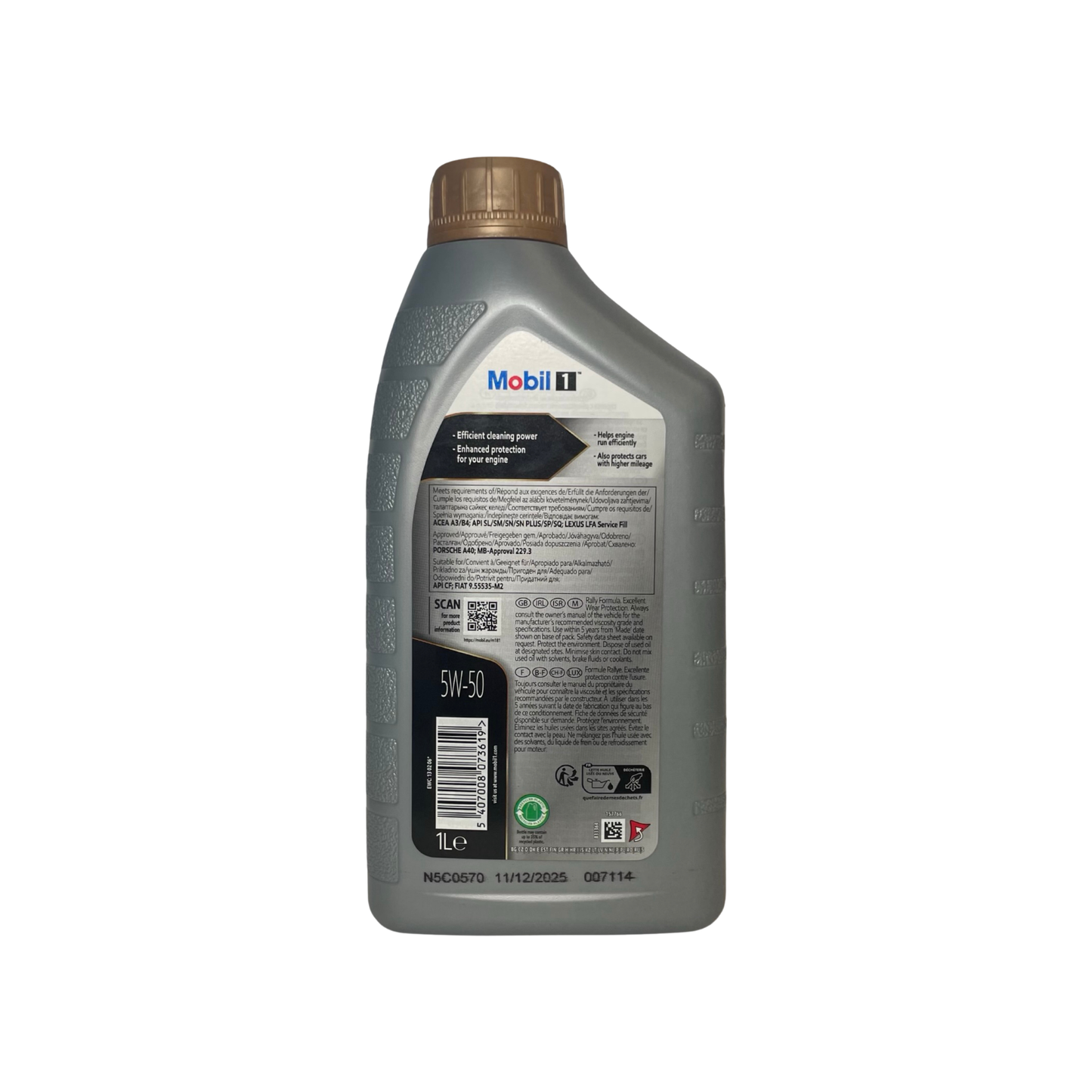 Mobil 1 FS - X2 - Sintetic Technology 5W-50 – Olio Motore -1L