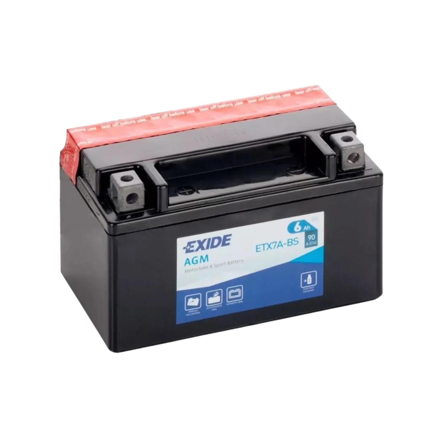 Batteria Moto Exide AGM ETX7A-BS 6Ah 12V 90A