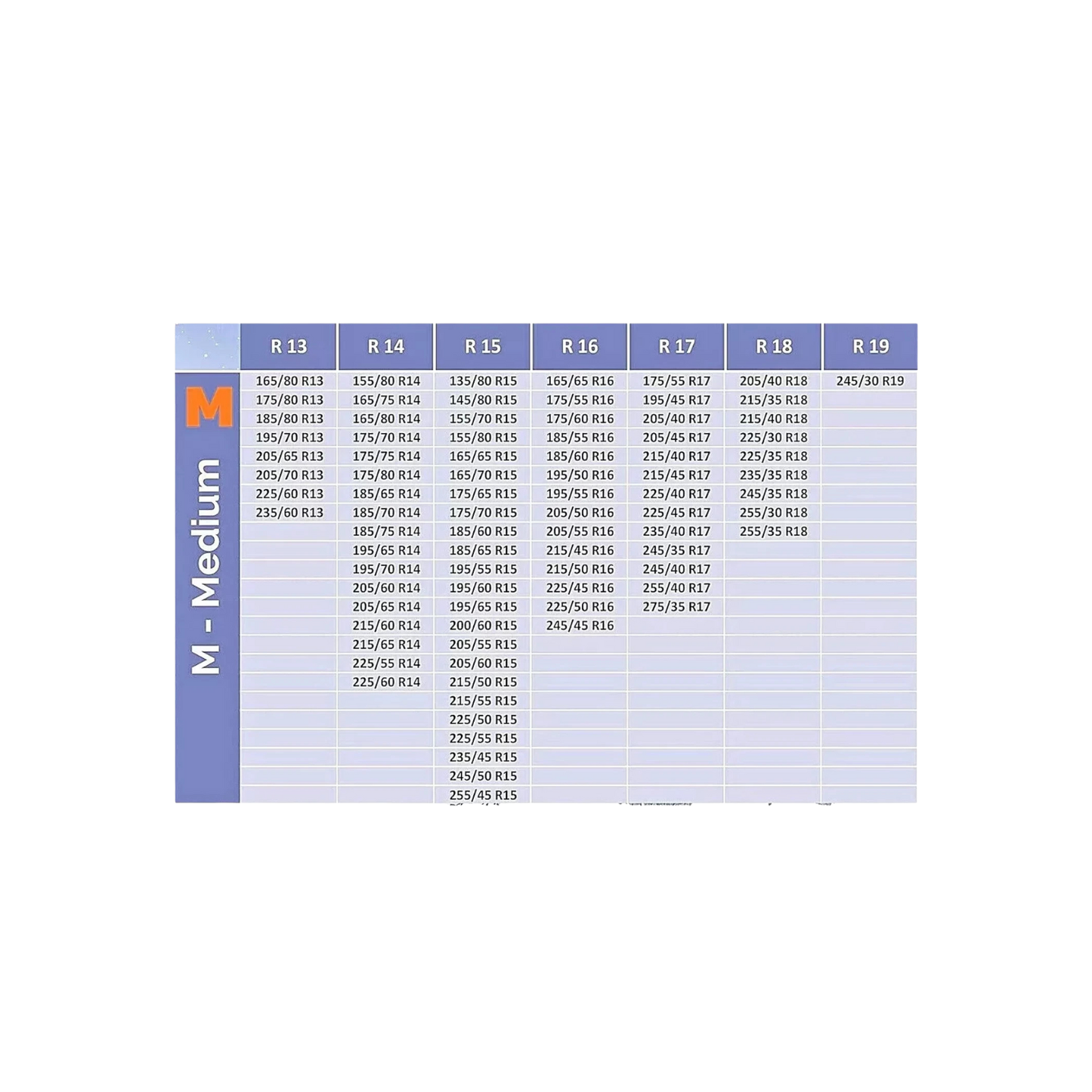 Kit Calze da Neve per Auto – Taglie S / M / L / XL / XXL