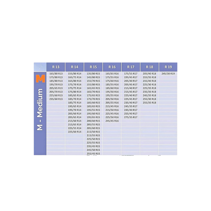 Kit Calze da Neve per Auto – Taglie S / M / L / XL / XXL