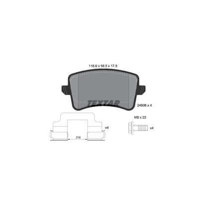 Kit Pastiglie Freni Anteriori Textar Per Audi A4 (B8)/A5 (8T3)/Q5