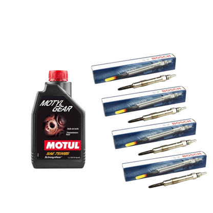 Kit Frizione + Candelette Bosch + Olio Motul 75W85 — SEAT Ibiza III 1.4 2005