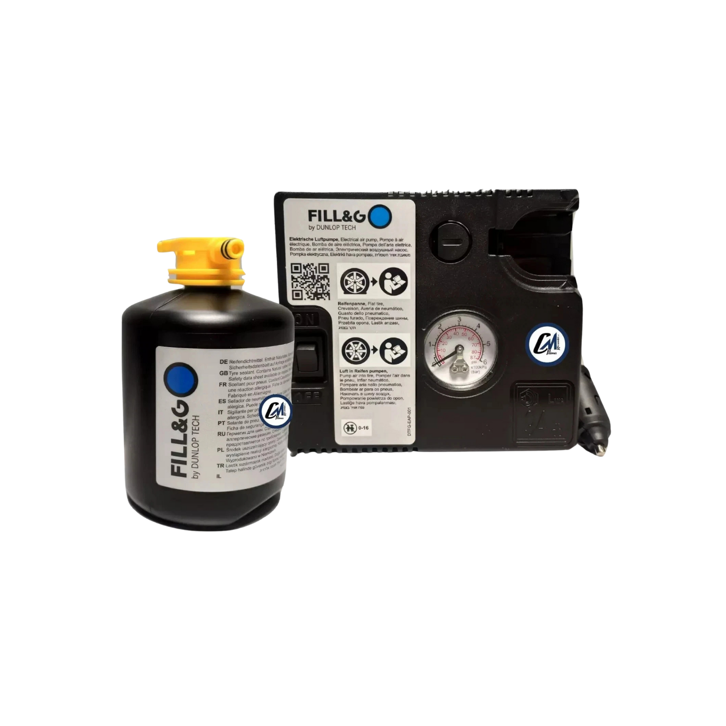Kit Riparazione e Gonfiaggio Pneumatici Automatico – Dunlop 450ml
