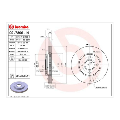 Dischi Freno Anteriori Brembo per Ford Fiesta IV / Focus I 1.6