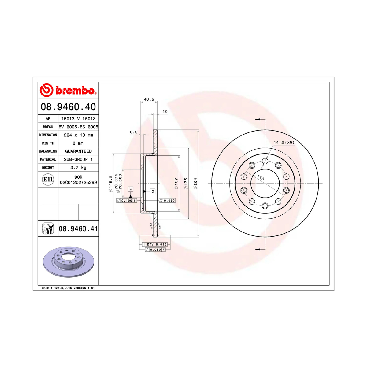 Kit Dischi Freni Posteriori Brembo – Alfa Romeo Giulietta (2010–2020) – Tutti i Motori