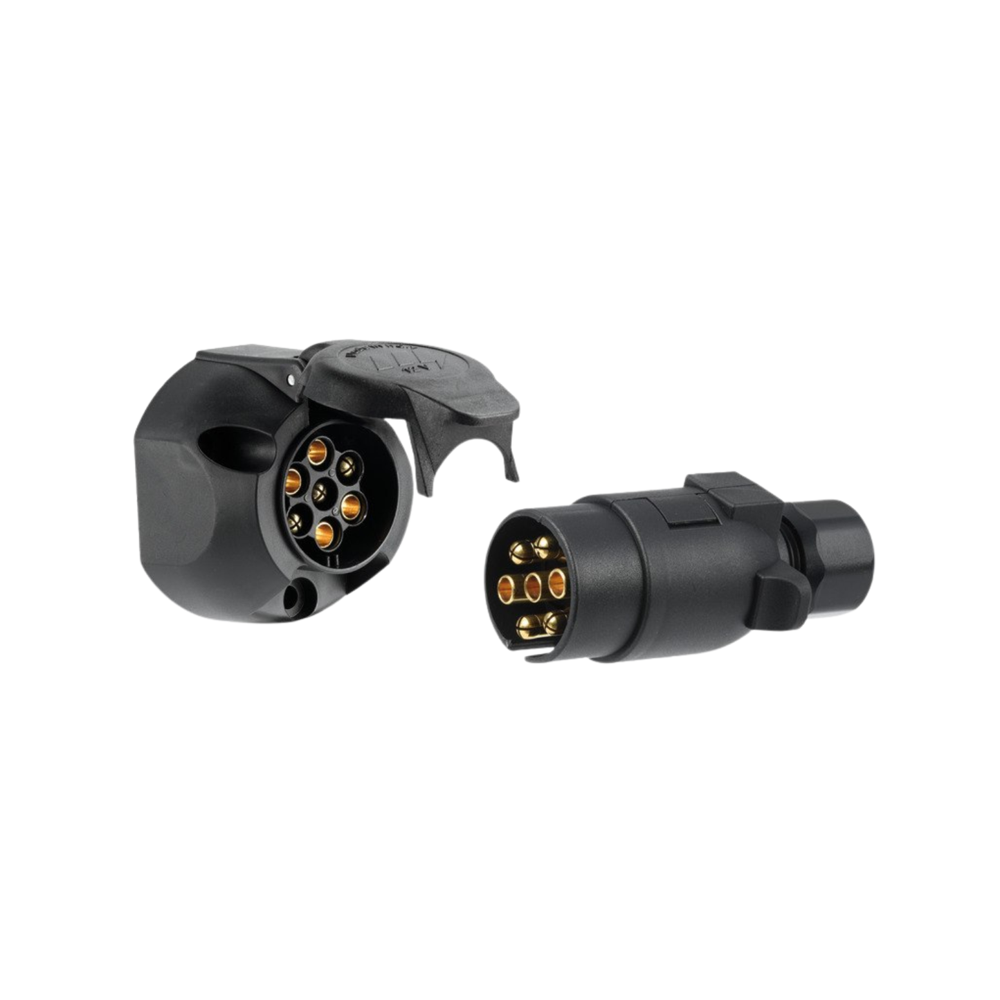 Spina e Presa 7 Poli in Plastica – Per Rimorchio / Carrellino 12V – Connettori Auto Universali
