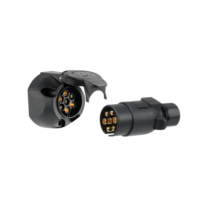 Spina e Presa 7 Poli in Plastica – Per Rimorchio / Carrellino 12V – Connettori Auto Universali