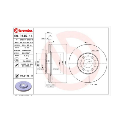 Dischi Freno Anteriori Brembo per Audi A3 / Seat Leon 1.6 d