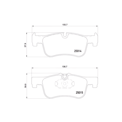 Kit 4 Pastiglie Freni Anteriori Brembo per BMW Serie 1 (F20) / F21 / Serie 2 Coupé (F22 - F23)