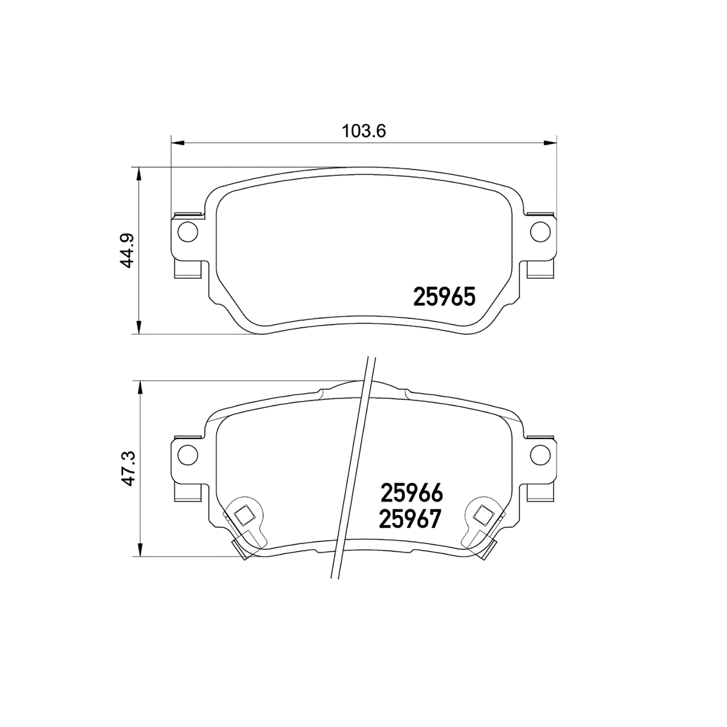 Kit Pastiglie Freni Anteriori + Posteriori Brembo per Nissan Qashqai J11 / Renault Kadjar