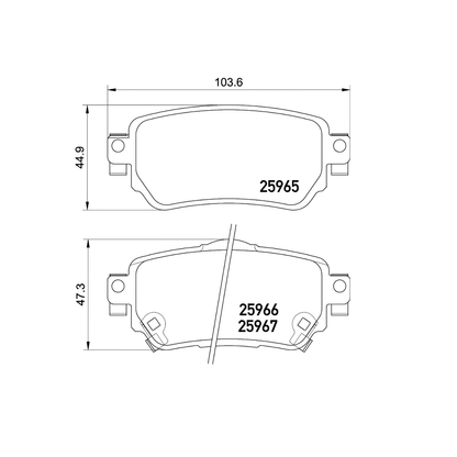 Kit Pastiglie Freni Anteriori + Posteriori Brembo per Nissan Qashqai J11 / Renault Kadjar