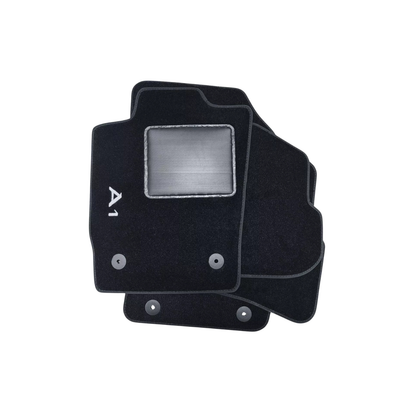 Set Tappeti Auto in Tessuto – Audi A1 con Emblema Cucito