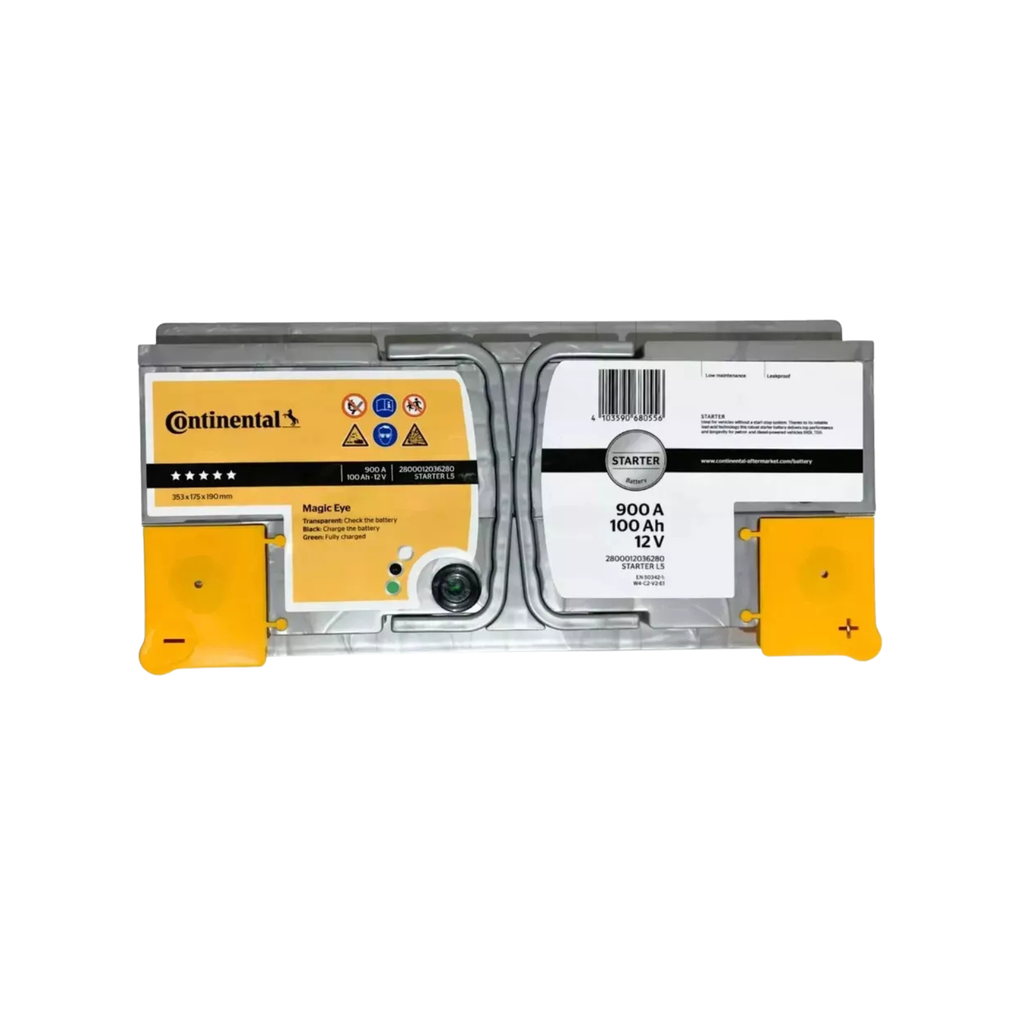 Batteria Continental L5 100Ah 12V 900A – Polo Positivo a Destra