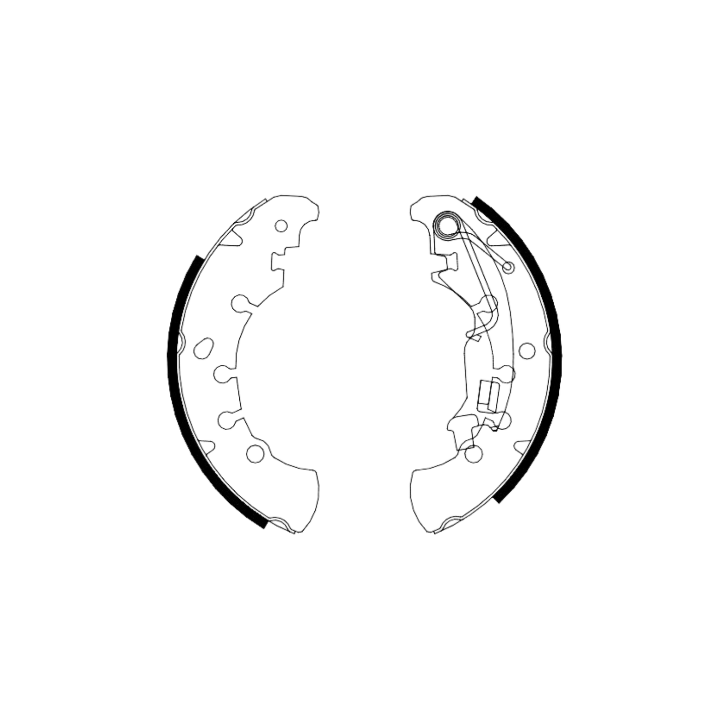 Kit Ganasce Freno Posteriore Ferodo per Fiat Punto 188 / Fiorino / Idea (350) / Lancia Musa-Ypsilon / Opel Corsa D