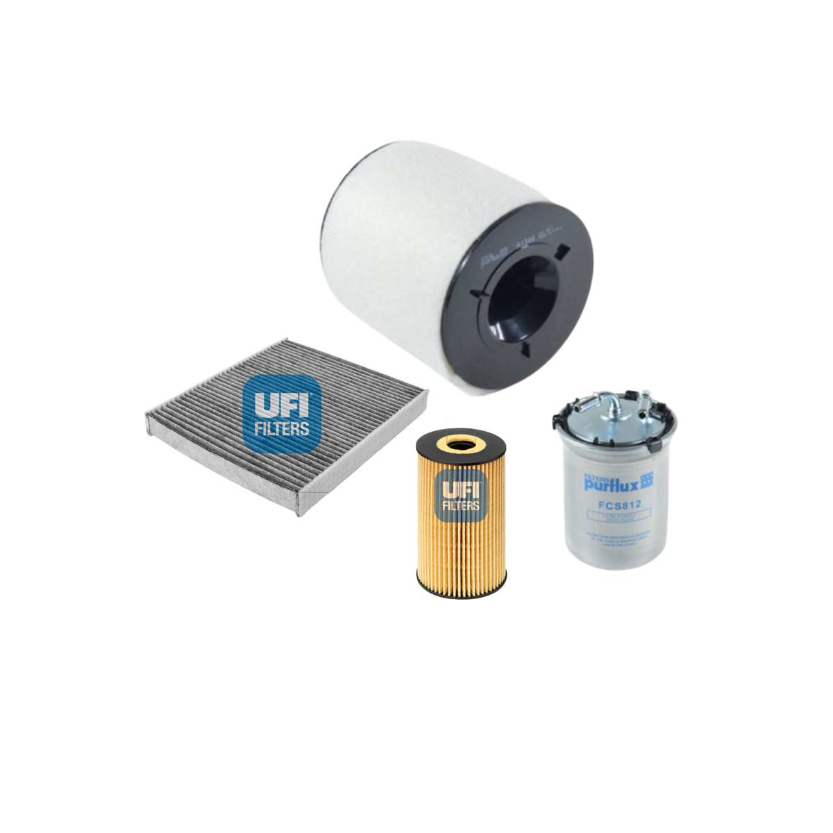 Kit tagliando Audi A1 con filtri UFI e Purflux e olio Castrol 5W-30 LL 5L - foto 3
