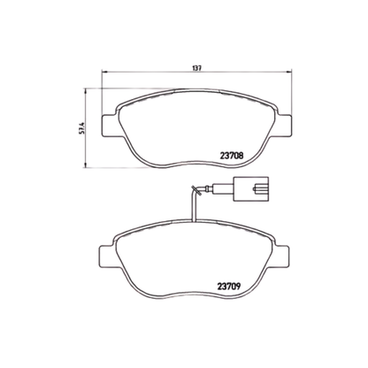 Kit 4 Pastiglie Freni Anteriori Brembo per Fiat Bravo II / Doblo Cargo / Stilo (192) / Multipla / Lancia Delta III / Musa (350)
