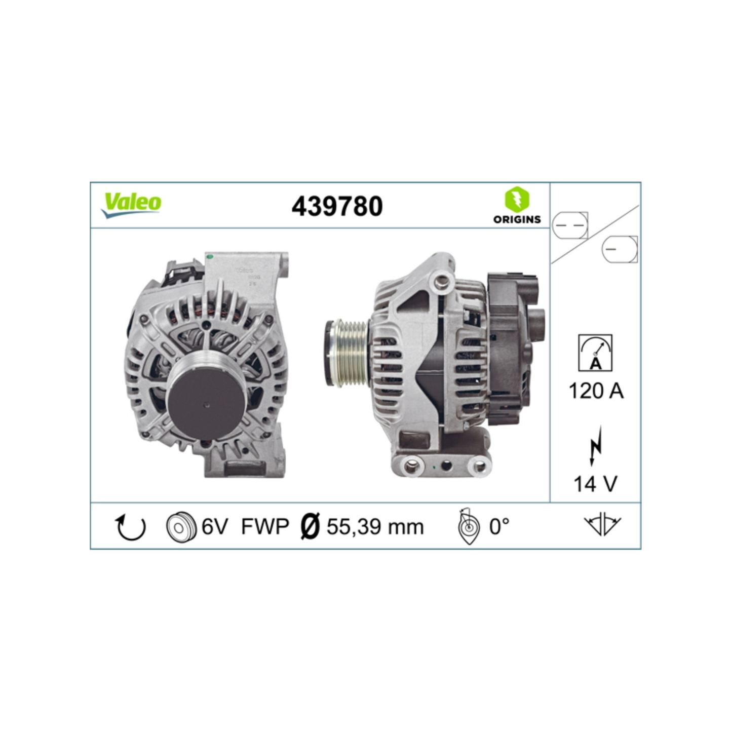 Alternatore Valeo Fiat 500X 500L  Panda 312 Tipo Hatchback 356 1.3 MJT