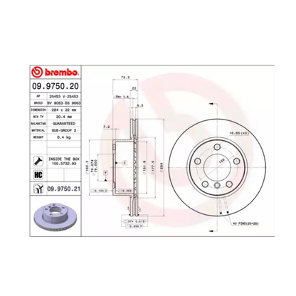 Kit Dischi Freni Anteriori Brembo per BMW Serie 1 (F20) / F21 / Serie 2 F22 / F87