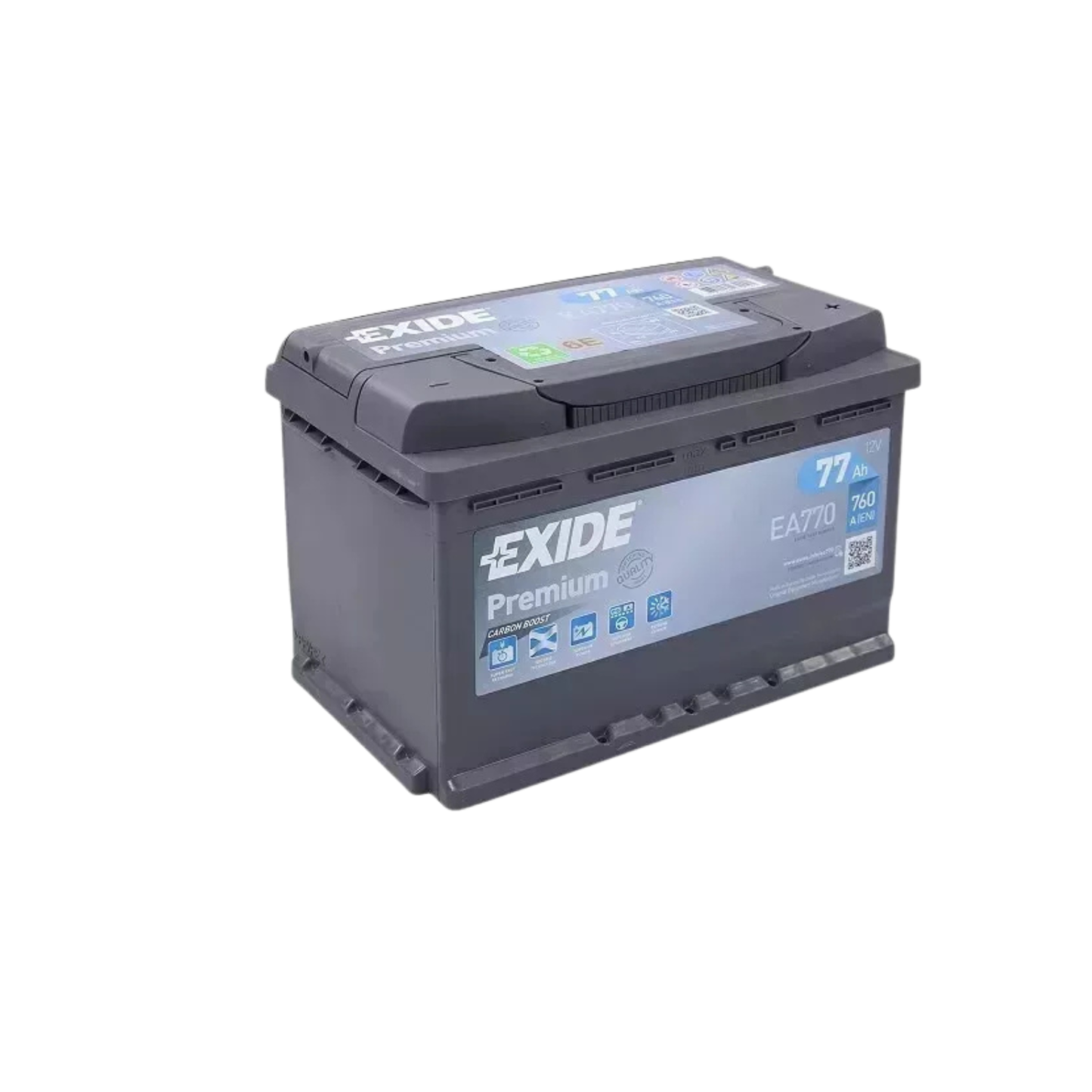 Accumulatore Auto Exide EA770 Premium Carbon Boost – 77Ah 760A 12V (+ Destra)