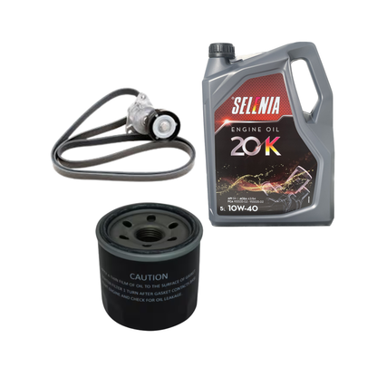 Filtro Olio + 5 Litri Olio Selenia 5W40 20K + Cinghia Servizi con Tenditori – Fiat Multipla