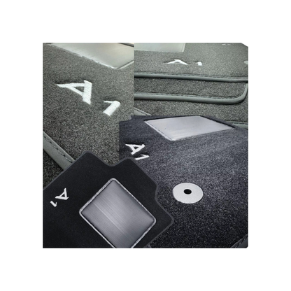 Set Tappeti Auto in Tessuto – Audi A1 con Emblema Cucito