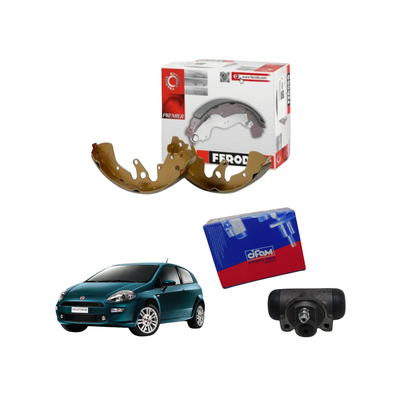 Kit Ganasce Freni Posteriori (Ferodo) + 2 Cilindretti (Cifam) per Fiat Punto 199