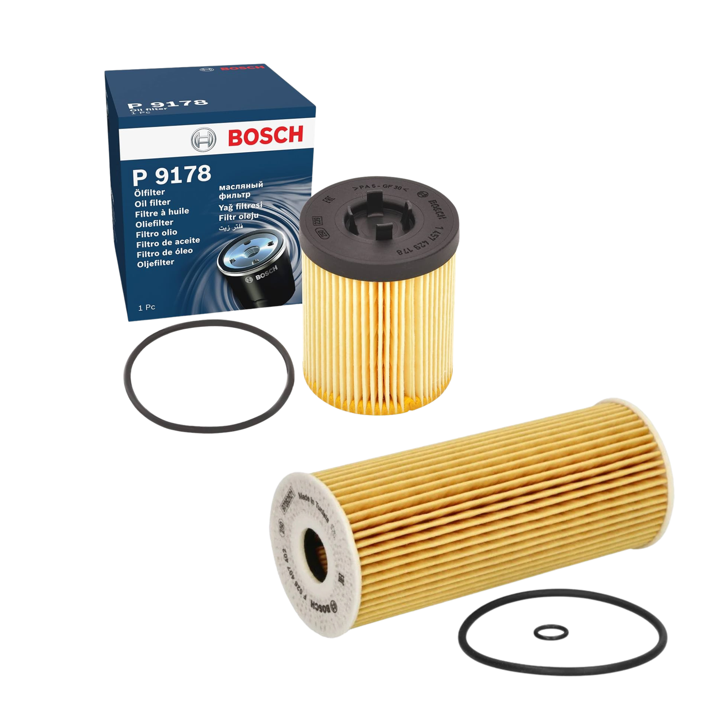 Kit Tagliando 10L Castrol 5W-30 LL + 2 Filtri Olio Bosch + Filtro Carburante Bosch + Pastiglie Anteriori Brembo