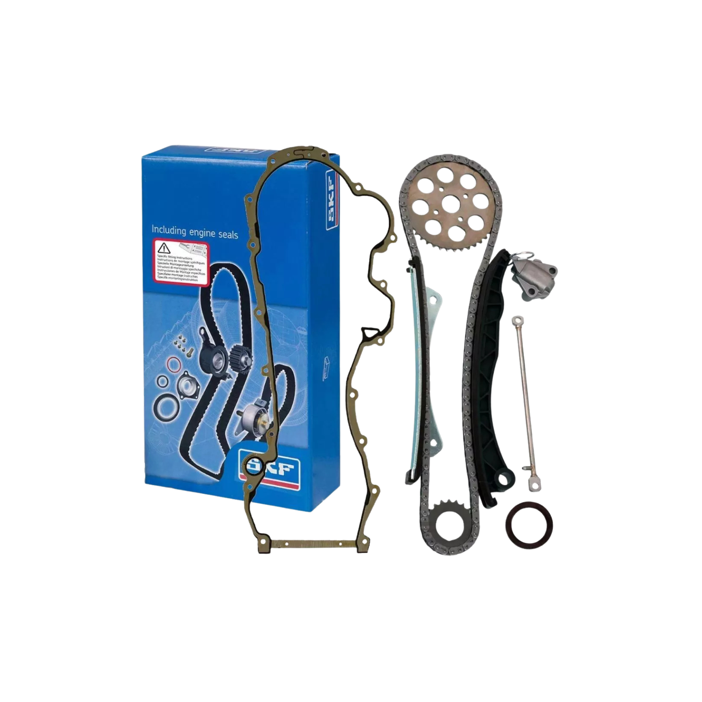 Kit Catena Distribuzione Rinforzato + Pompa Acqua – SKF 1.3 Multijet