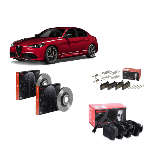 Kit Freni Brembo Alfa Romeo Giulia 2.2 D Q4 (2016) - Dischi + Pastiglie Ant/Post