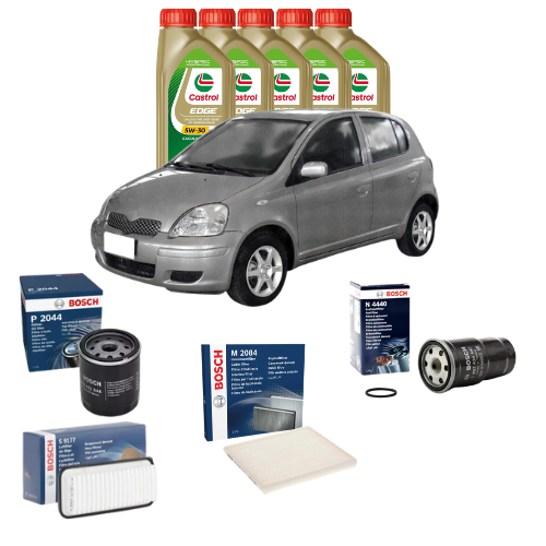 Kit Tagliando Toyota Yaris 1.4 2003 – 4 Filtri Bosch + 5L Castrol Edge LL