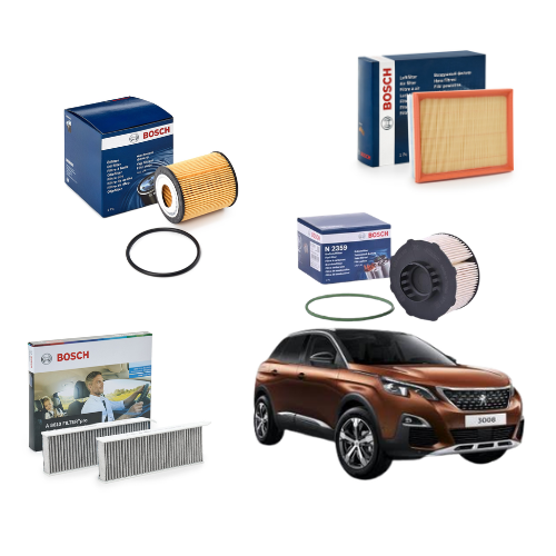 Kit 4 Filtri Bosch – Peugeot 3008 GT 1.5 BlueHDi 2018