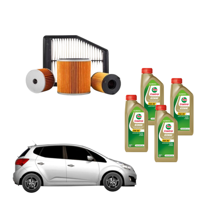 Kit Tagliando 4 Litri Olio + 4 Filtri ( Filtro Aria Champion, Filtro Abitacolo Champion, Filtro Olio UFI, Filtro Carburante UFI ) – Kia Venga 1.4 Diesel
