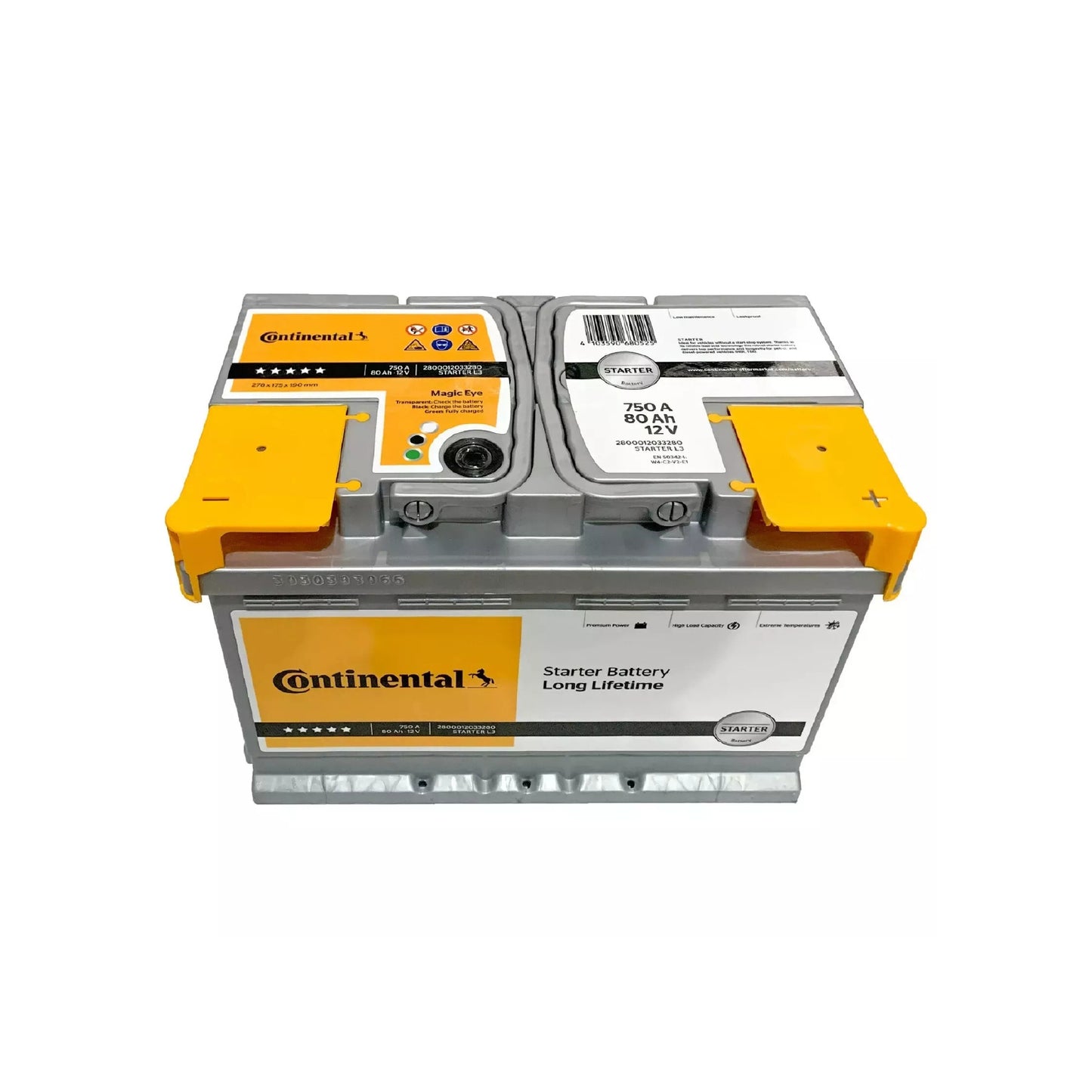 Accumulatore Auto Continental Starter 80Ah