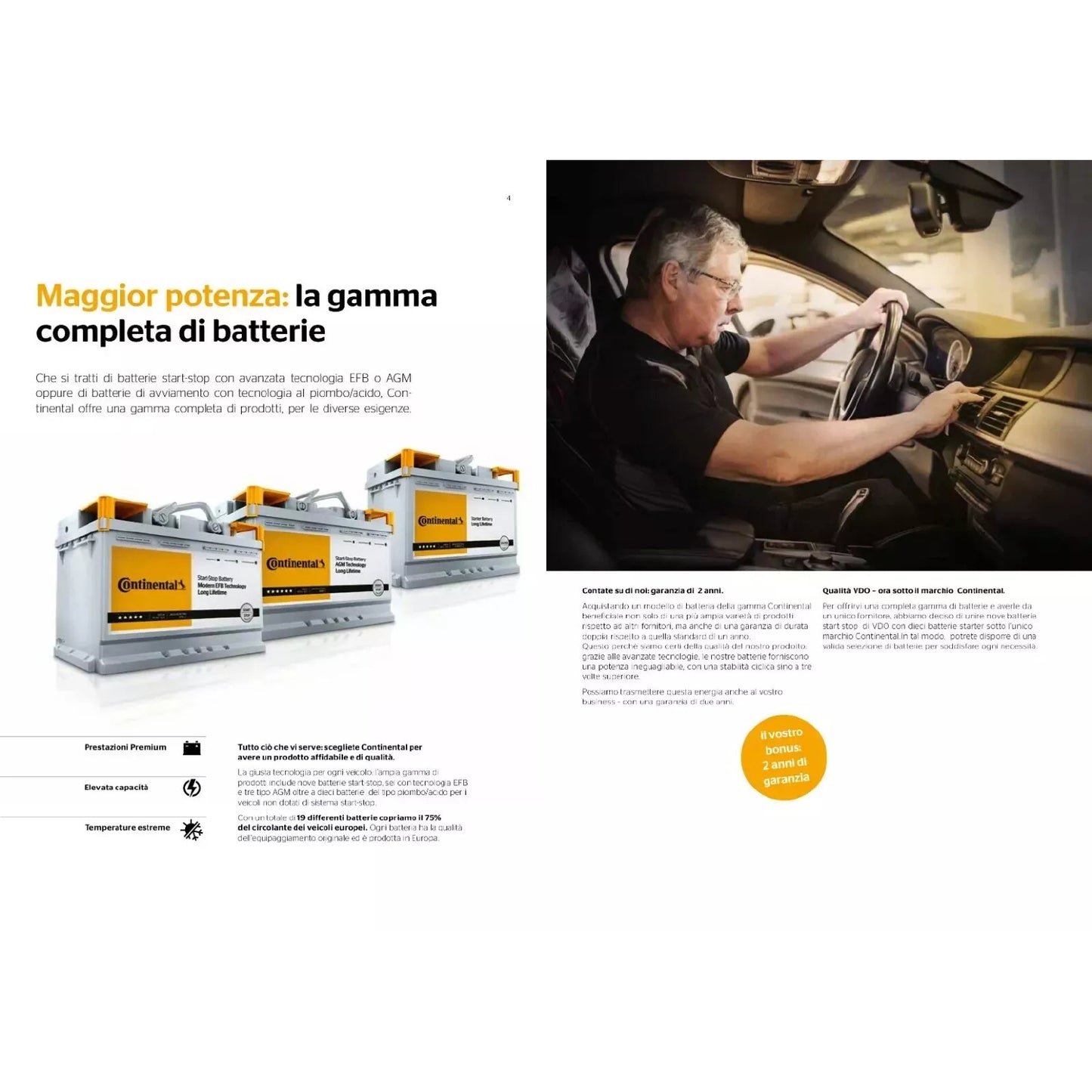 Accumulatore Auto Continental Starter 80Ah