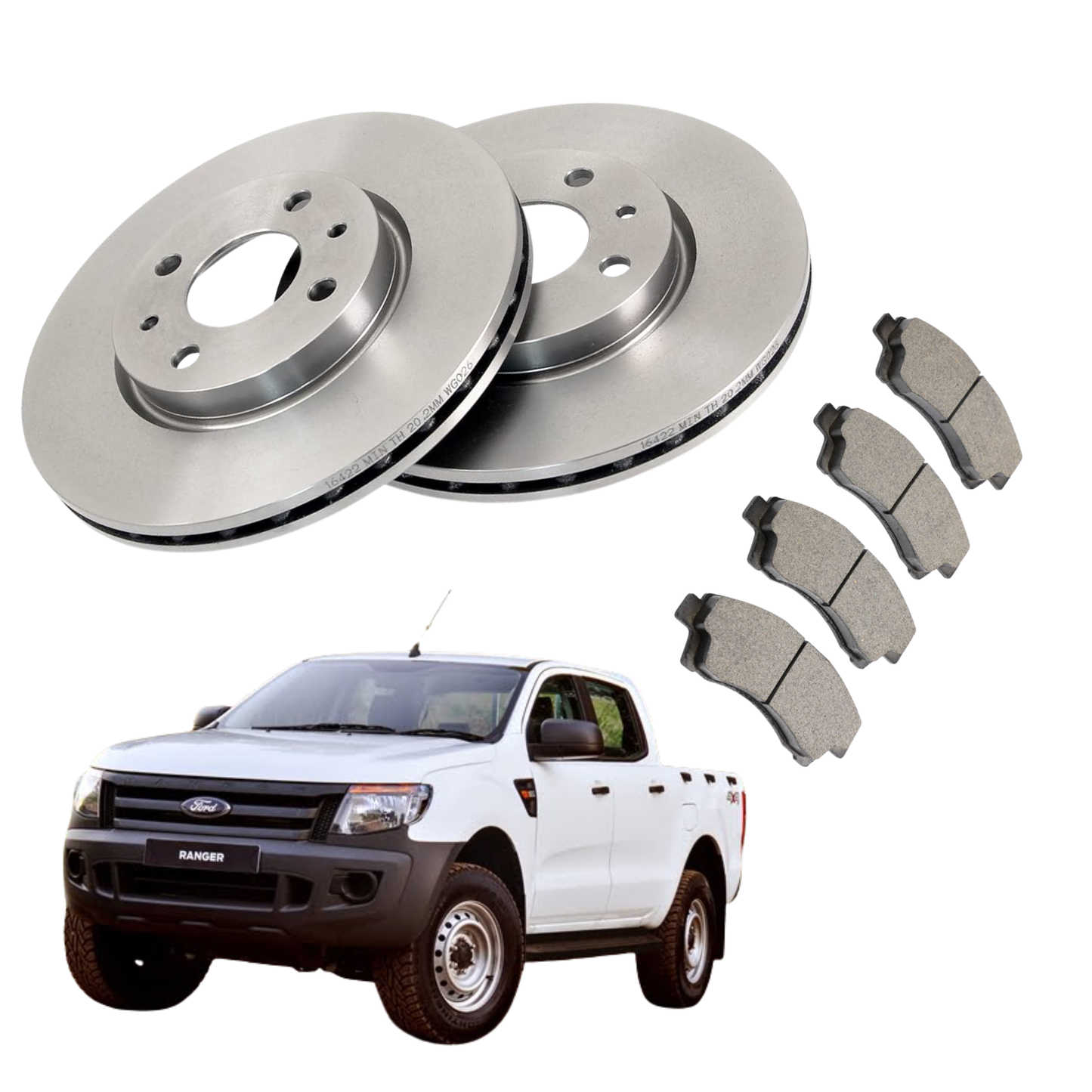 Coppia Dischi + Pastiglie Freno Anteriori - FORD Ranger IV ( 2.2 TDCi - 2015 )