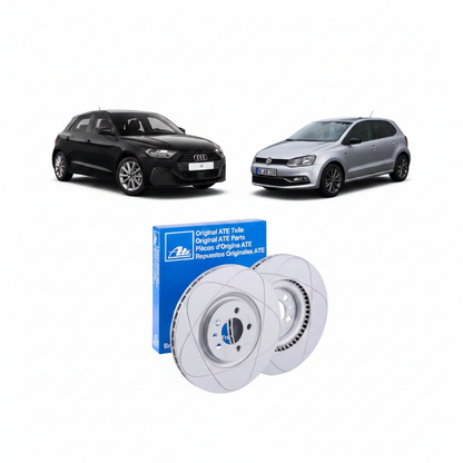 Kit Dischi Freni Anteriori ATE – Audi A1 / A1 Sportback / TT | SEAT Ibiza IV / León | Škoda Octavia | VW Golf IV / Polo V