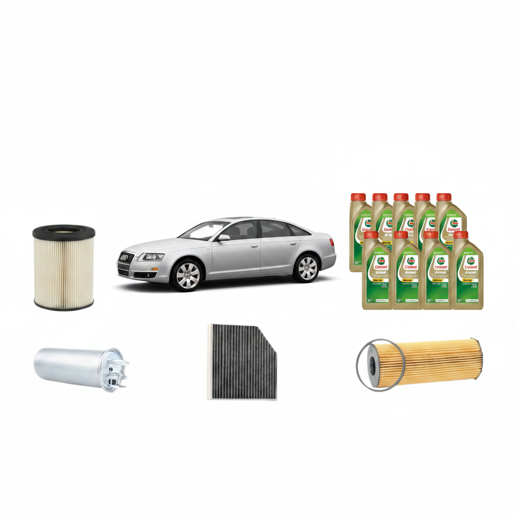 Kit Tagliando 4 Filtri + 9L Olio Castrol 5W-30 LL – Audi A6