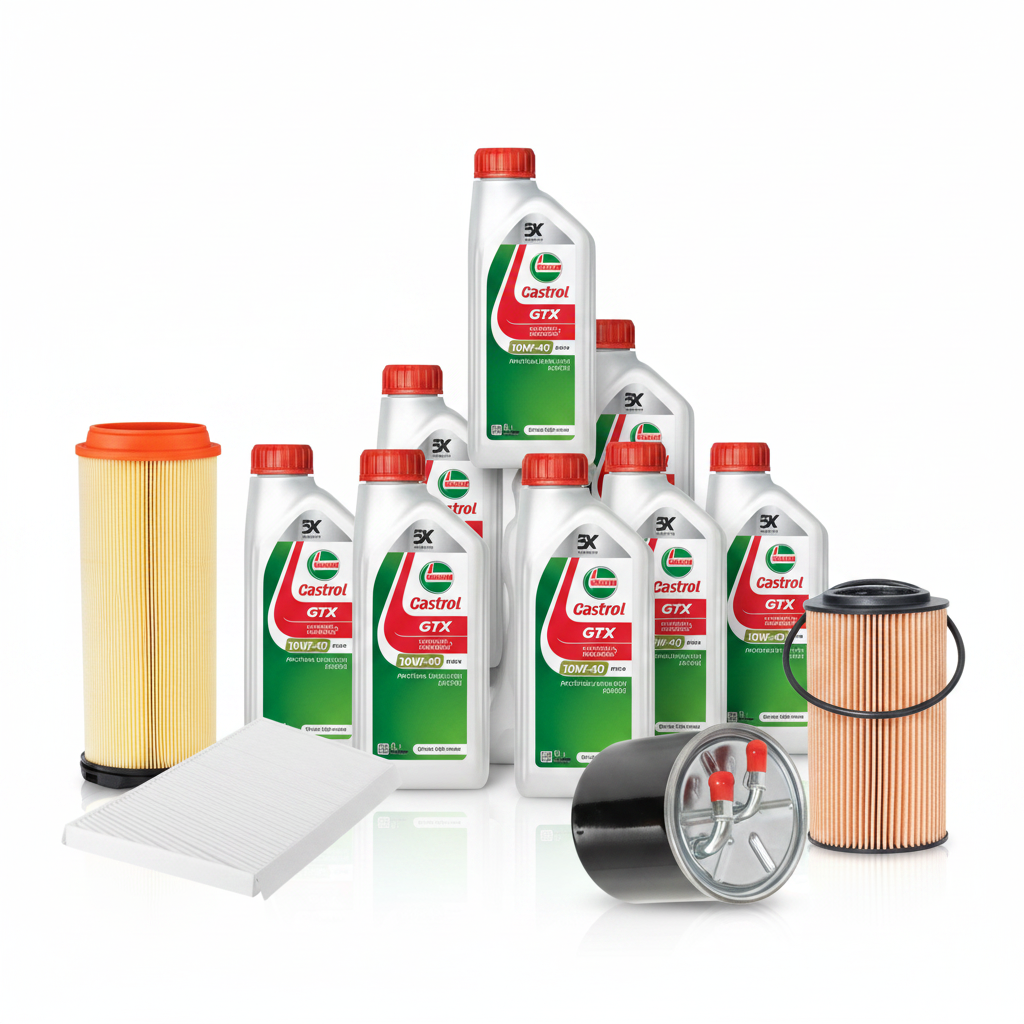 Kit Tagliando 4 Filtri + 7L Olio Castrol 10W-40 – Chrysler / Daimler