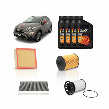 Kit Tagliando 4 Filtri + 5L Olio Selenia 5W-30 WR Pure Energy – Fiat 500X