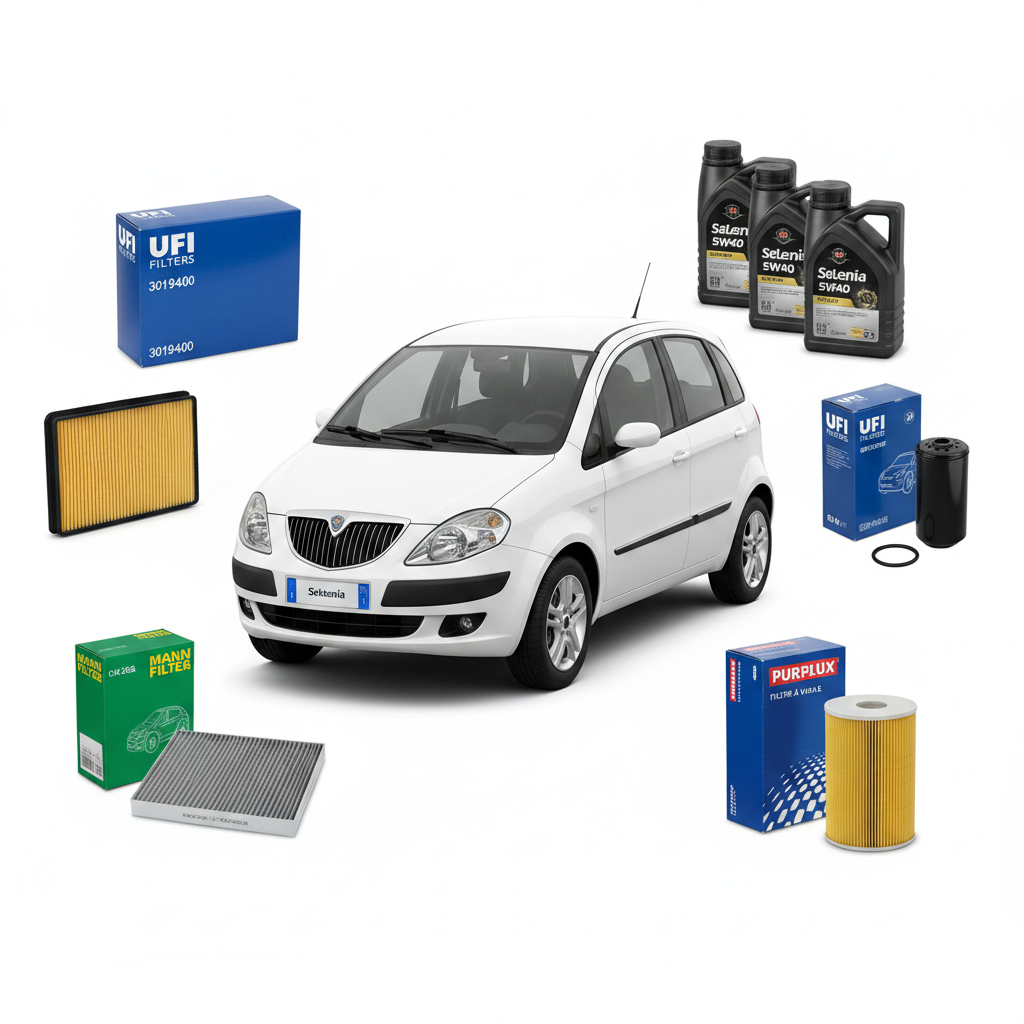 Kit Tagliando 4 Filtri Primo Impianto + Olio Selenia 5W40 3L – Lancia Musa 1.3