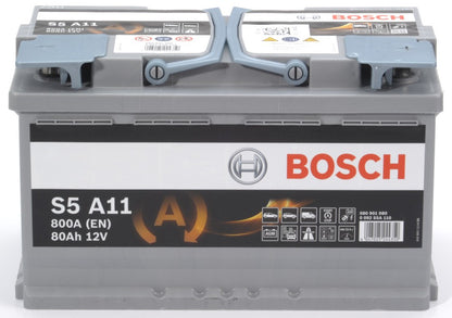 Batteria Auto Bosch S5 A11 AGM 12V 80Ah 800A Start & Stop – 0 092 S5A 110