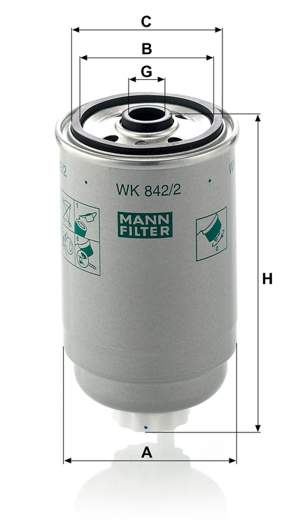 Filtro Carburante Mann-Filter WK 842/2 – Fiat / Land Rover / Opel - foto 3