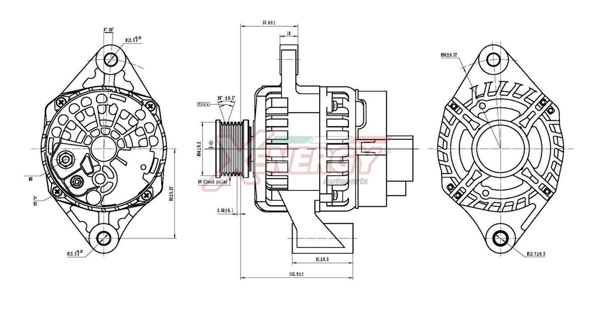 Alternatore Xenergy 14V 100A – Fiat / Alfa Romeo / Lancia – XAL22130AD