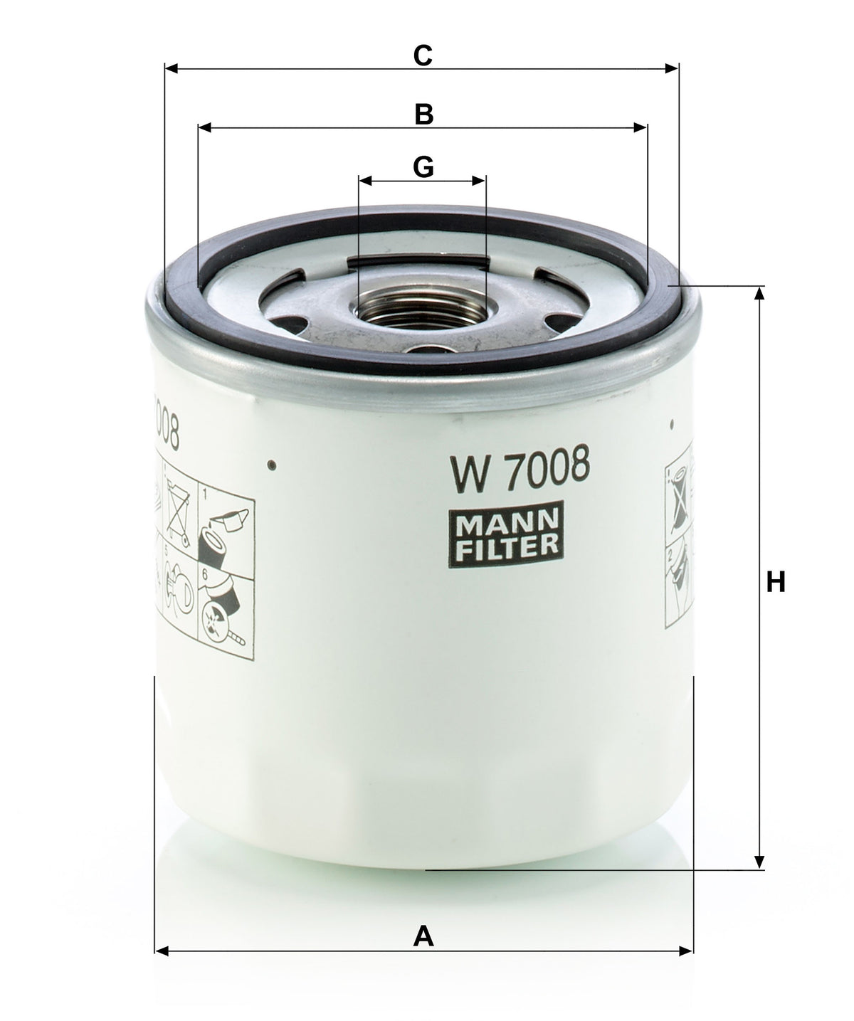 Filtro Olio Mann-Filter W 7008 – Ford / Volvo / Mazda - foto 3