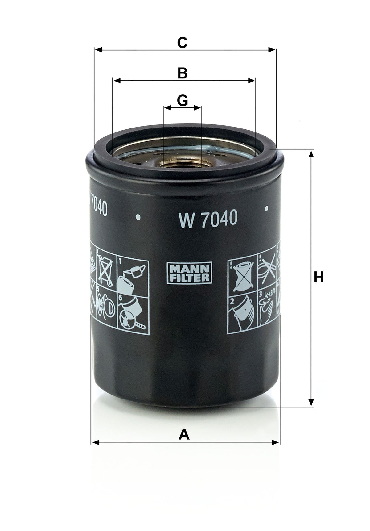 Filtro Olio Mann-Filter W 7040 – Honda / Fiat / Hyundai - foto 3