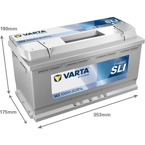 Batteria Auto Varta Dynamic SLI H3 12V 100Ah 830A – 600402083K262