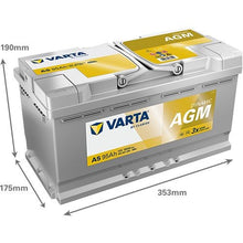 Batteria Auto Varta Dynamic AGM A5 12V 95Ah 850A Start & Stop – 595901085K262