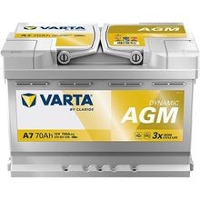 Batteria Auto Varta Dynamic AGM A7 12V 70Ah 760A Start & Stop – 570901076K262