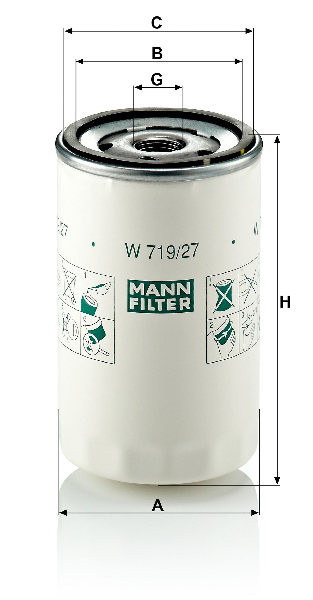 Filtro Olio Mann-Filter W 719/27 – Ford / Jeep / Mazda - foto 3