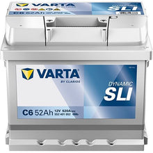Batteria Auto Varta Dynamic SLI C6 12V 52Ah 520A – 552401052K262